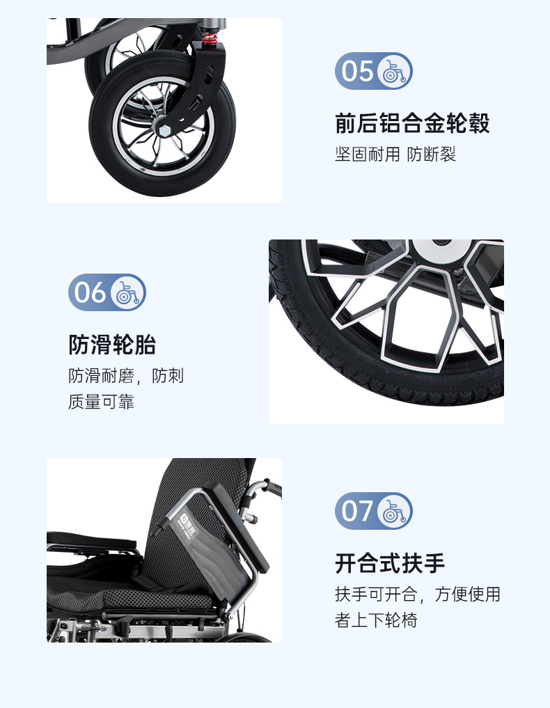 Zhenbang Electric Wheelchair Folding Lightweight Intelligent Automatic Disabled Elderly Special Four-wheel Wholesale