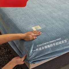 サウスライフ増粘ミルクベルベットベッドシーツシングルピース冬プラスベルベットオールインクルーシブベッドカバーセットコーラルベルベットマットレスプロテクター