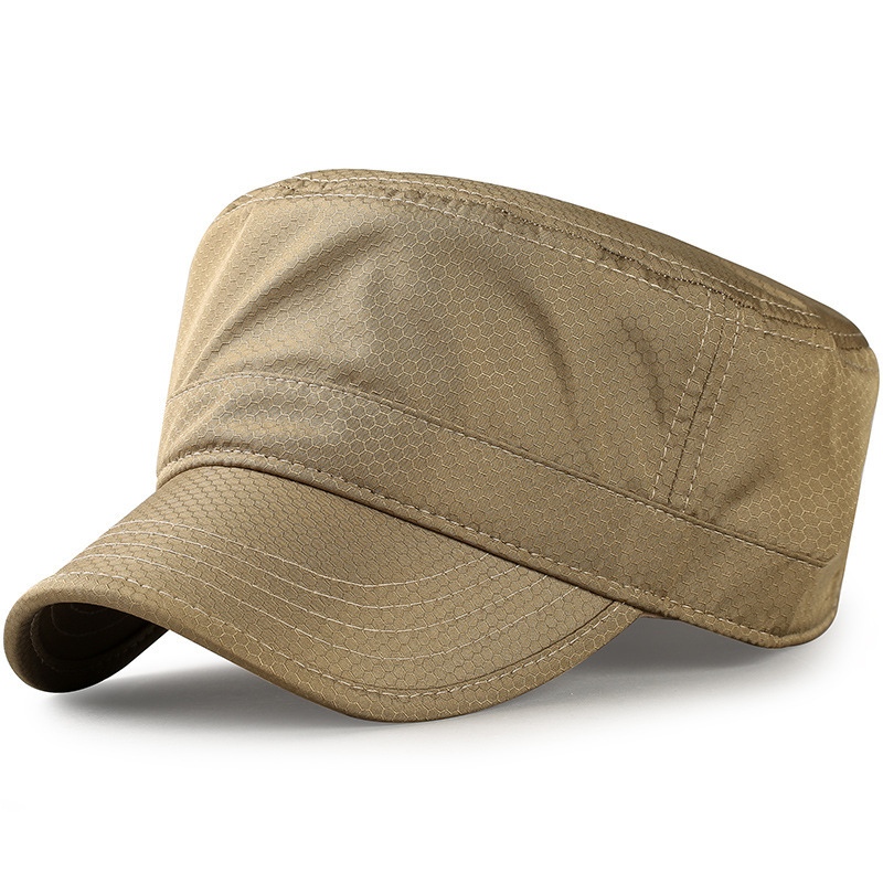 Duckbill Cap for Men with Large Head Circumference, Summer Sun Protection Hat, Men's Sunshade Hat, Breathable Flat-Top Mesh Hat
