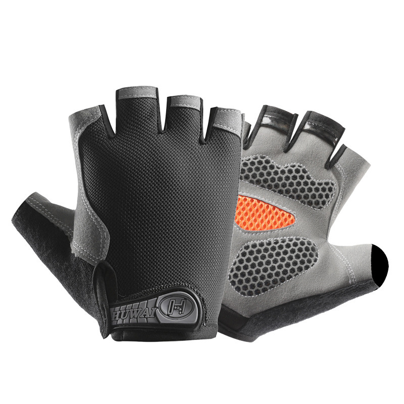 Guantes de medio dedo para hombres al aire libre fitness deportes Delgado transpirable antideslizante resistente al desgaste Montañismo Escalada en roca guantes de montar con los dedos abiertos mujeres