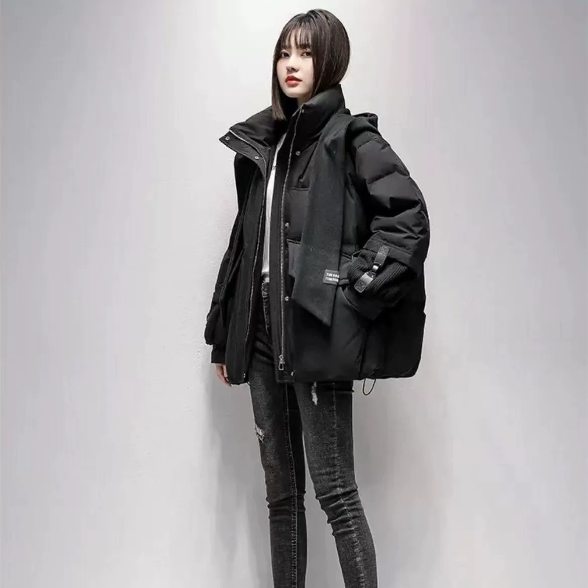 Любой winter down jacket, design short hoody for elementary school students with down, for teenagers, increased thickness