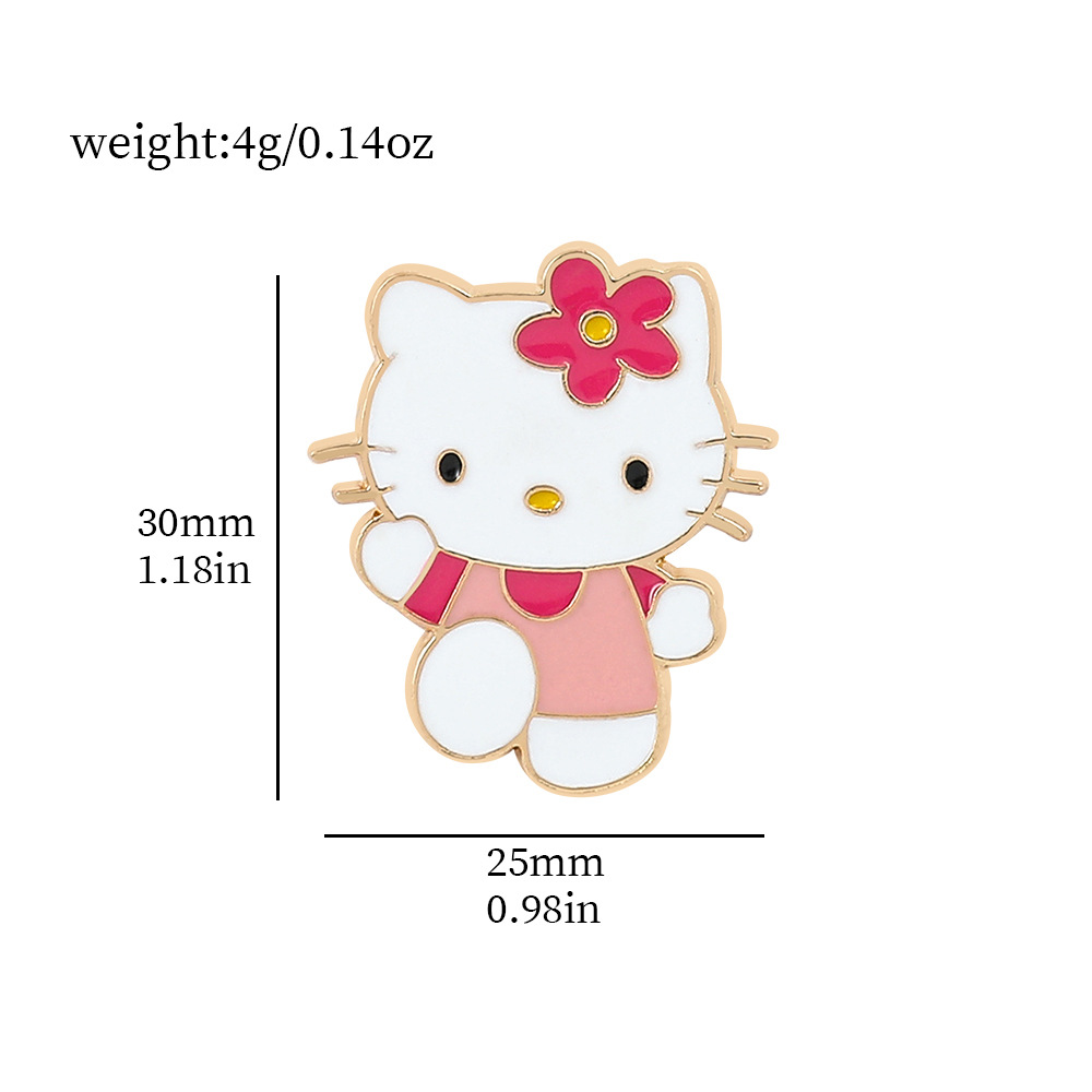 Venta caliente cien Sanrio serie de metal broche de dibujos animados coolomi Yugui perro KT gato todo-fósforo de moda insignia