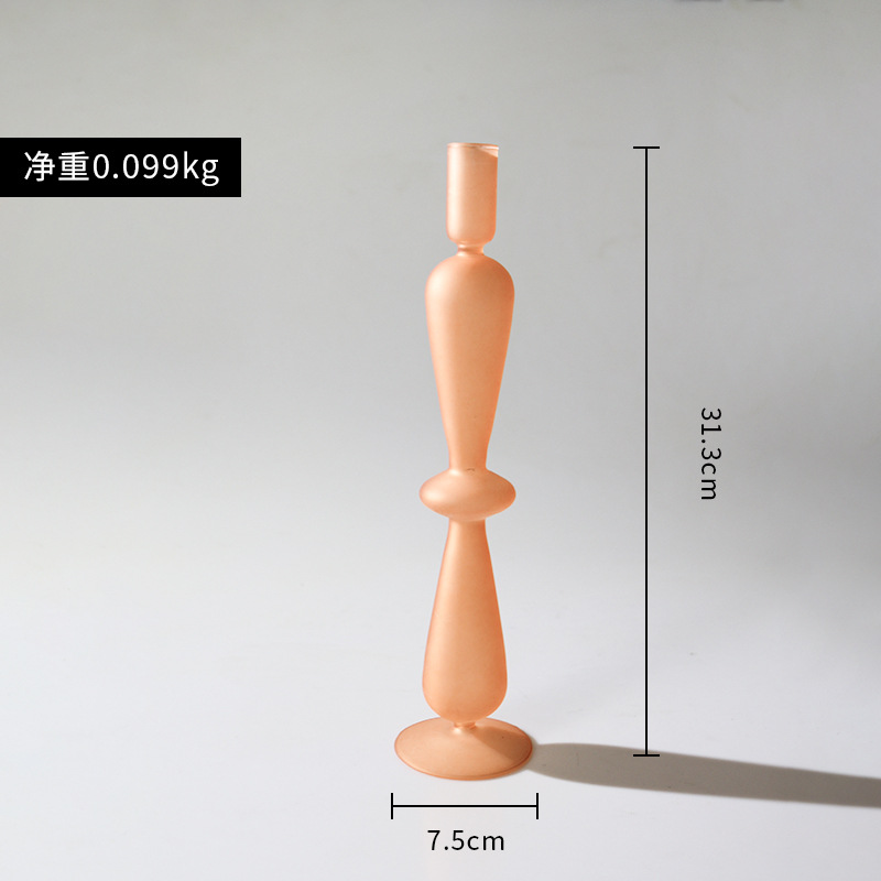 Retro candelabro de cristal creativo candelabro de vidrio decoración del hogar francés europeo Retro Decoración con velas cena banquete