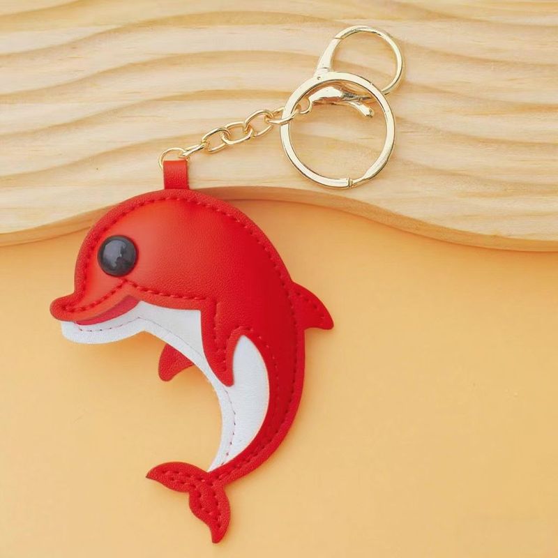 漫画革海洋動物キーホルダーファッションクリエイティブクジラカピバラ絶妙なカーアクセサリーバックパックペンダント|undefined