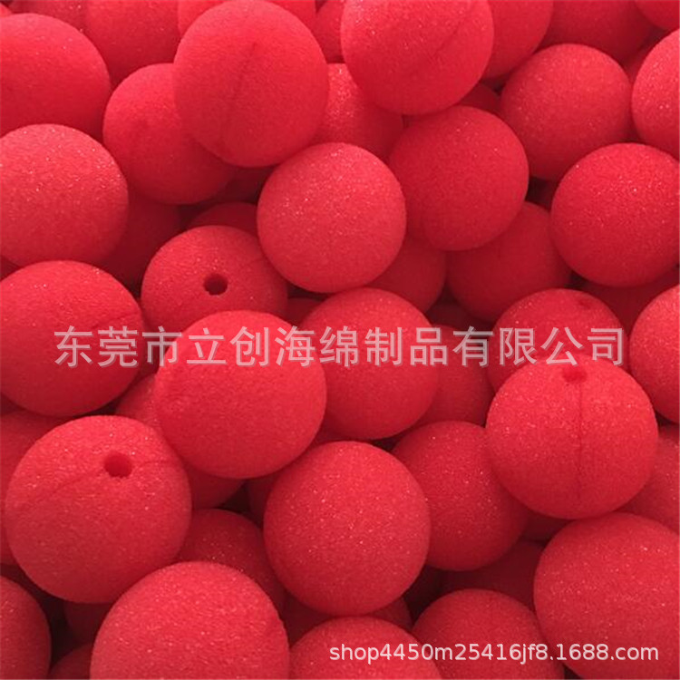 cosplay万圣节5CM直径红色小丑鼻子海绵鼻子Clownrednose道具泡棉