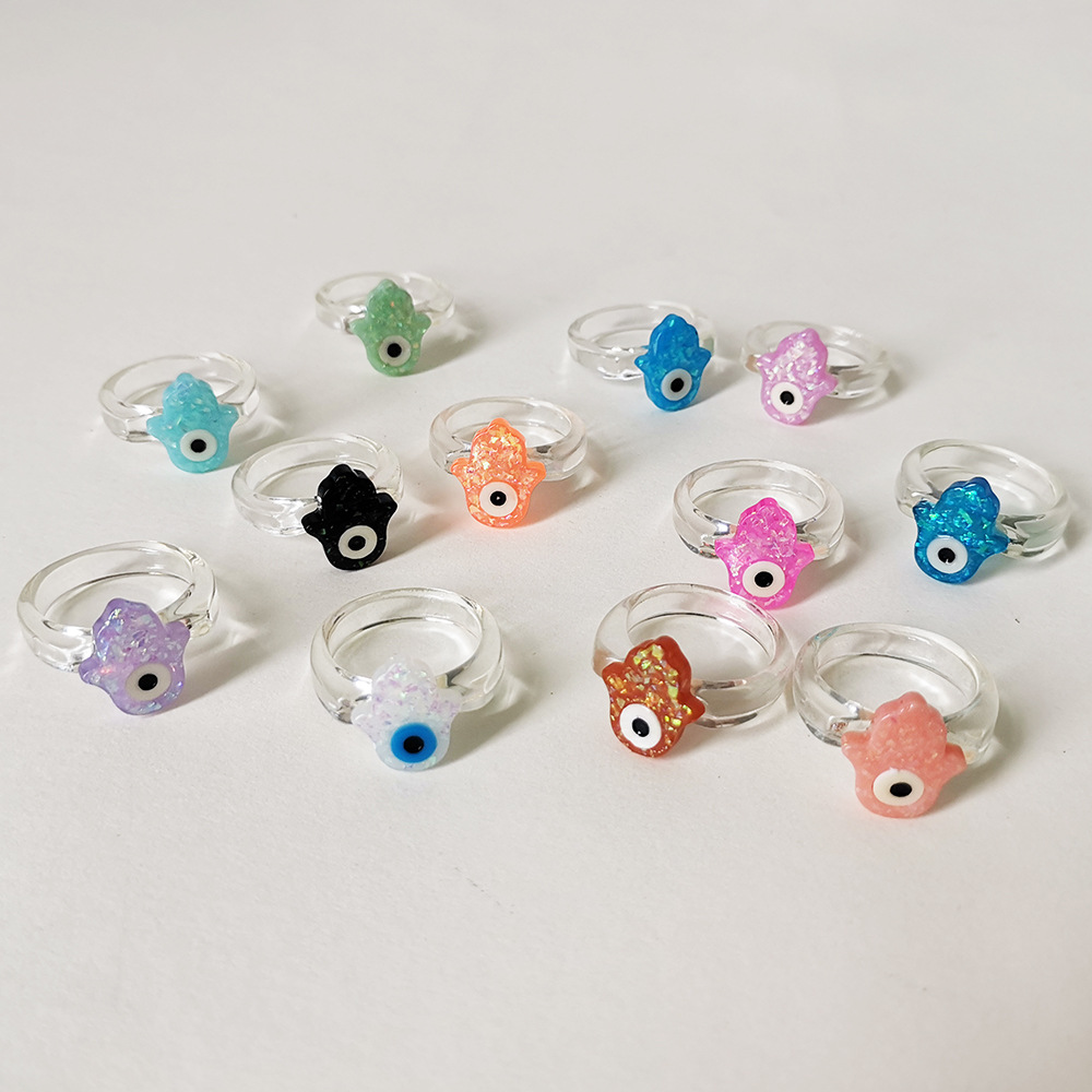 Cute Single-eyed Alien Multi-color Resin Ring Wholesale Jewelry Nihaojewelry display picture 12