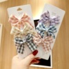 Student pleated skirt, hairpins, hairgrip with bow, uniform, cloth, crab pin, universal hair accessory, Korean style