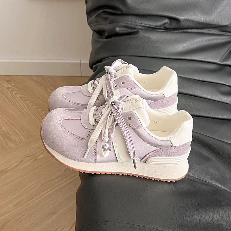 2025 nuevo estilo primavera y otoño entrenamiento alemán deportes correr ocio todo-fósforo mujer suela gruesa ligera cabeza redonda papá Forrest Gump zapatos más color