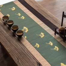 日式防水纤维茶席麻布桌旗桌垫茶艺茶布艺茶垫禅意茶盘垫茶具配件
