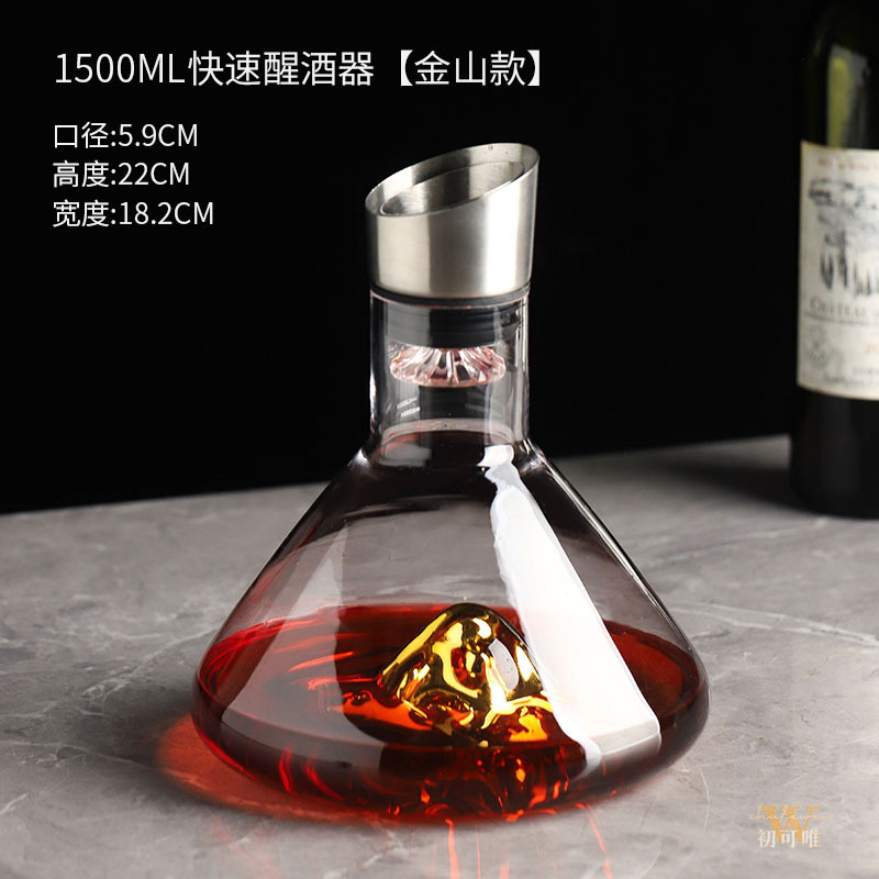 vidrio de cristal grueso vino tinto casa ligera de lujo de alto grado vino dispensador de vino extranjero vino dispensador de vino jar