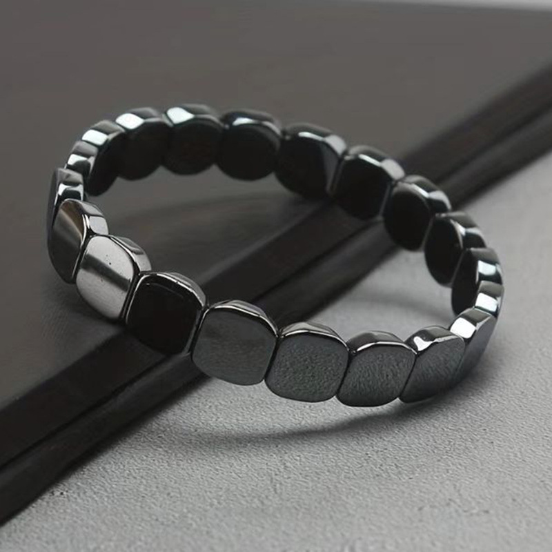 Cross-border Amazon Magnetic Bracelet Health Care Brazil Black Gallstone Magnetic Therapy Bracelet Health Care Couple Male Gift