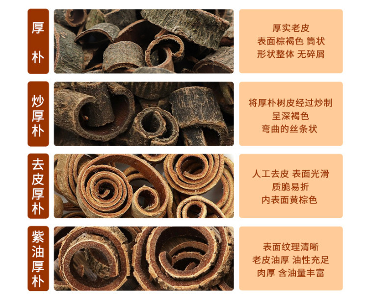 Magnolia Bark Hou Po 厚朴 Dried Herb Sulfur-Free 500g Traditional Decoction Herb key features