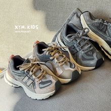 2026春 新款儿童慢跑鞋复古潮流轻便透气N字童鞋韩版男女童运动鞋