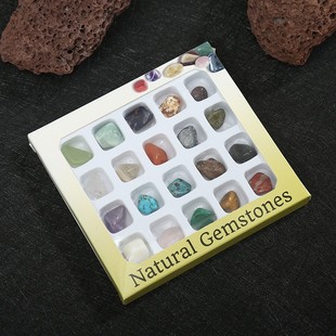 Crystal Natural Stone European Cross-Border Colored Stone Children's Subject Materials Mineral Specimens Gravel Gift Box Set