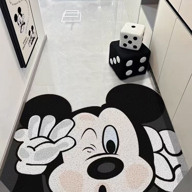 入户门地垫进门pvc可裁剪防滑脚垫玄关耐脏易打理丝圈地垫可代发|undefined