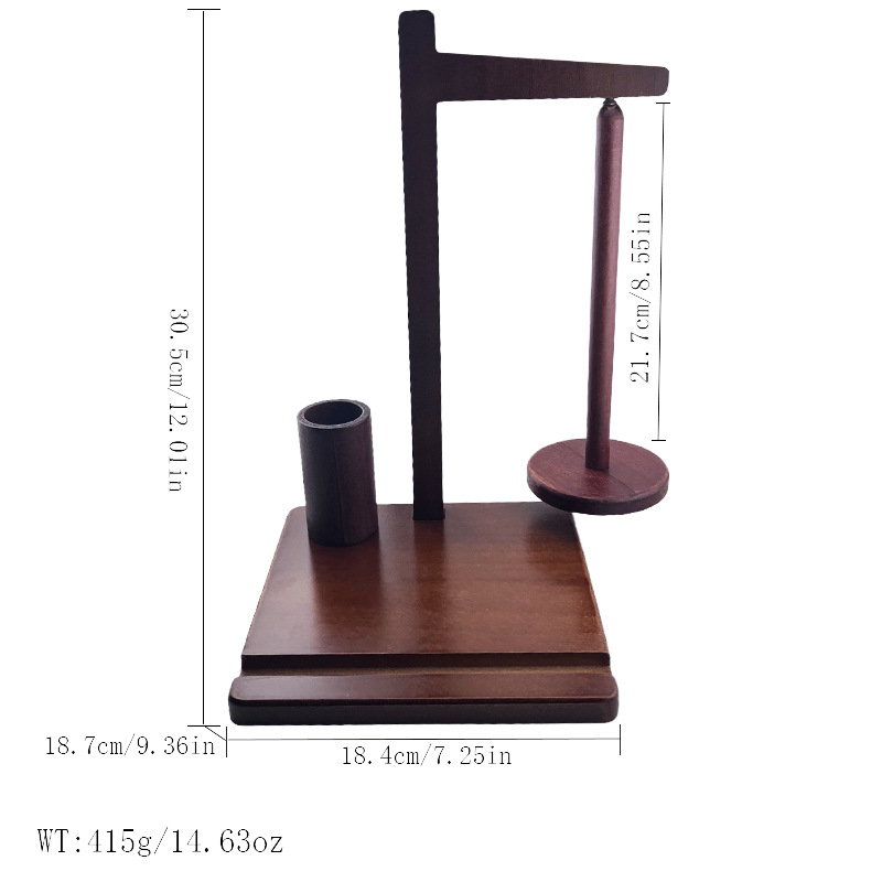 Herramienta de bobinado de lana Suéter de tejido de eje de lana de haya Herramienta de tejido de ganchillo Bolsa de bobinado de lana de almacenamiento a mano