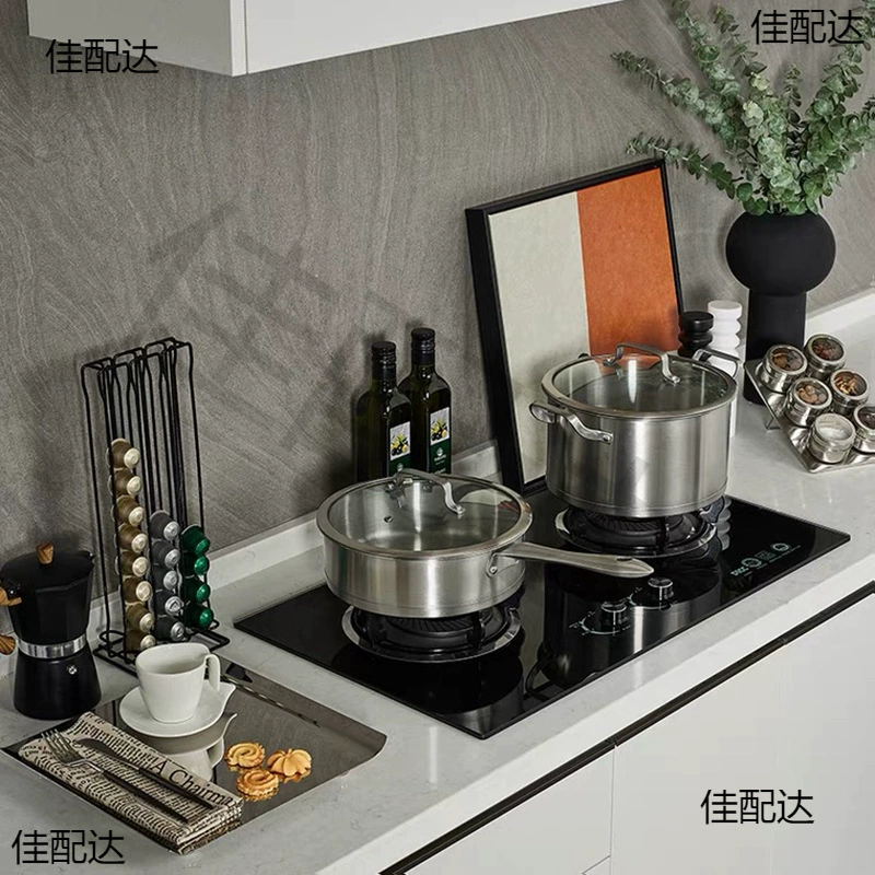 Модельный набор кухонных украшений для кухонных украшений Мягкий выставочный зал с несколькими украшениями Современная комбинация кастрюль с масляным горшком