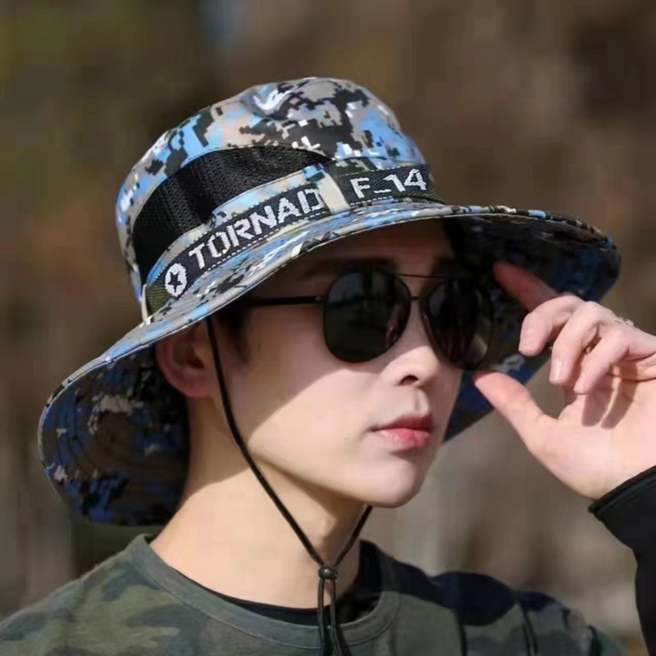 男出游防晒渔夫帽春夏秋季钓鱼帽户外遮阳盆帽劳保帽子太阳帽批发