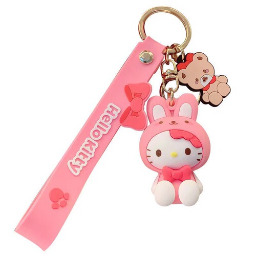 Creative cartoon cradle Sanrio keychain cute cradle Melody Coromi keychain unisex bag pendant