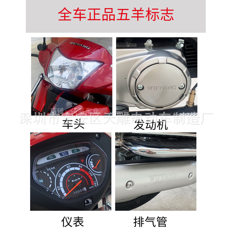 Guo Si electricidad inyección Wuyang Weiwu Wang Curving Liang motocicleta asistida carro de ahorro de combustible 110CC puede ser licenciado para hombres y mujeres vehículos de combustible