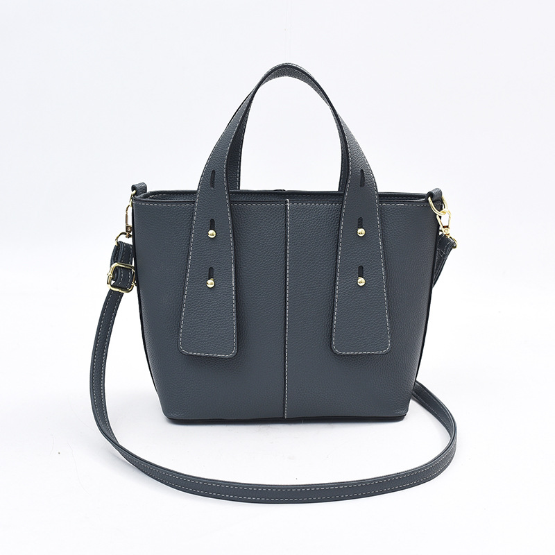 Invierno nuevo estilo 2024 moda bandolera bandolera marea ciudad simple ocio cubo bolso patrón lichi