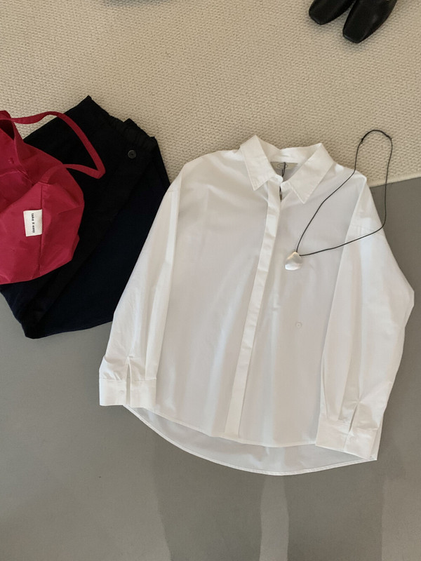 【MISS密思家】休闲简约衬衫领超百搭两穿中长款衬衫女装W33017|undefined