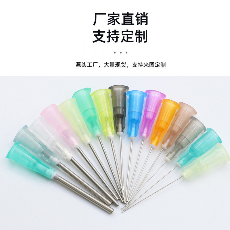 Aguja dispensadora de bayoneta de 25mm aguja de acero de plástico de precisión de una pulgada aguja de dispensación consumibles accesorios boquilla de aguja