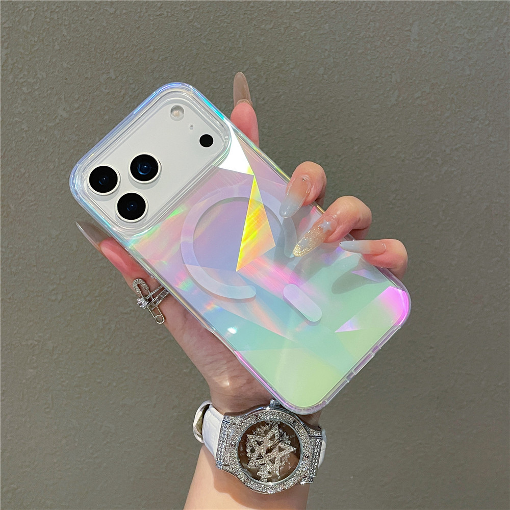 Magnetic Glitter Case For Iphone 17 Pro With Diamond Pattern_voghion.com