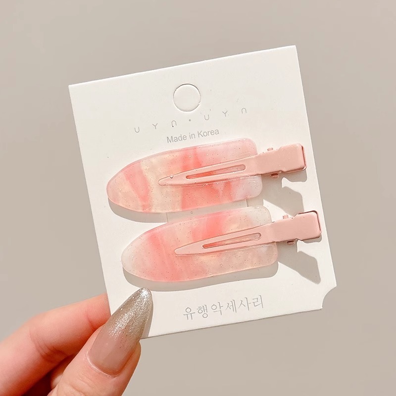 多巴胺彩色刘海发夹女夏天碎发鸭嘴一字夹发卡ins侧边夹子头饰品|undefined