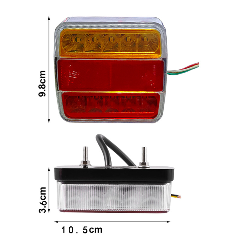 LED truck RV trailer atv tail light accessories 12V brake steering motorboat rear tail light Prado 120 3