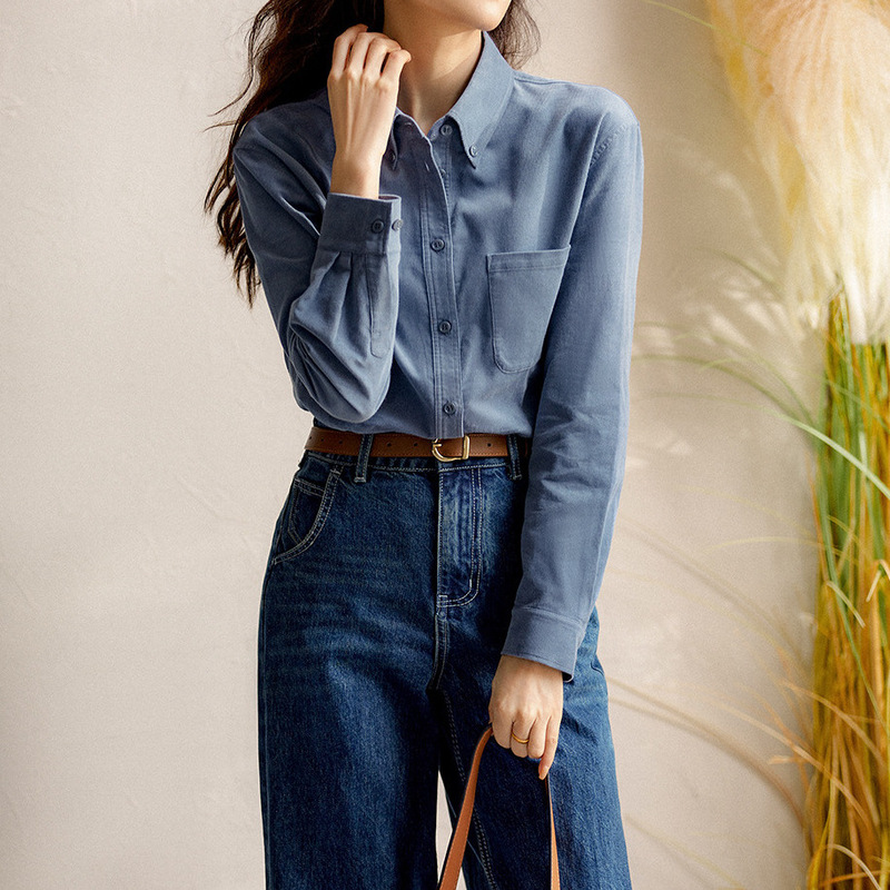 Corduroy Denim Shirt in 6 Colors, Women's Shirt Jacket, 2026 Spring Women's Fashion, Top with a Sense of Design