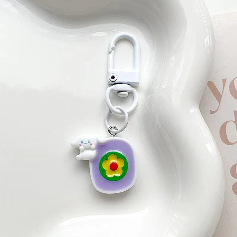 Dibujos de dibujos animados mahjong colgante de llavero insdiy estudiantes cremallera chica suave colgante pareja pequeña amiga regalo