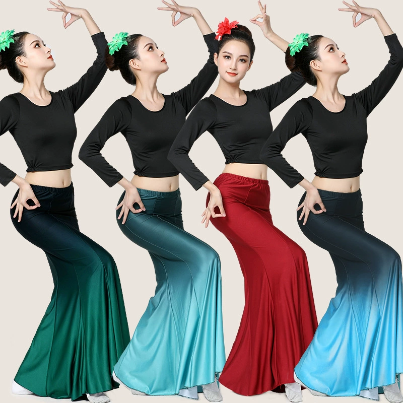 Танцевальная одежда Дай Женский павлин Танцевальная юбка Юбка Юбка Юбка Юбка Юбка ИТест Юбка