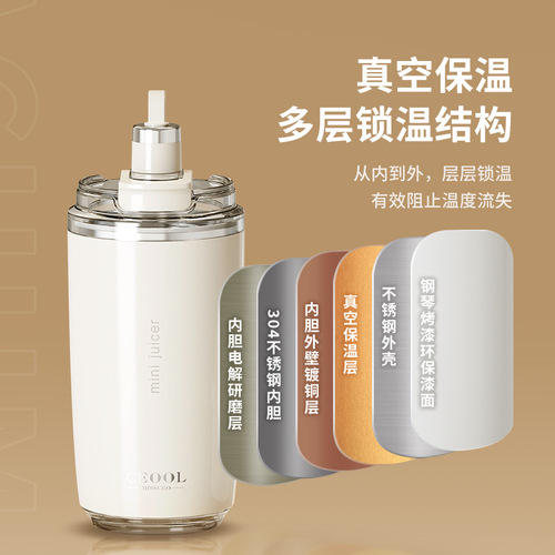 President's Lady Juicer Cup Mini Juice Cup Portable Multi-functional One Cup Dual Lid Small Wireless Fruit Juicer