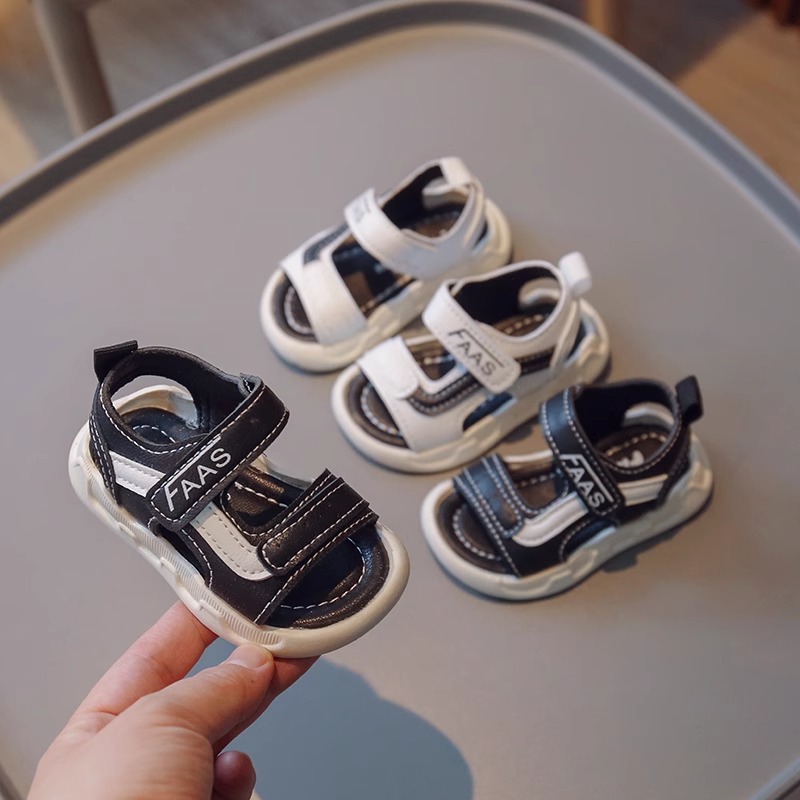 Infant Sandals Men's Summer Kidsren 0 to 1-3 Years Old One and a Half Years Old Shoes Baby Non-Slip Soft Sole Toddler Shoes Summer