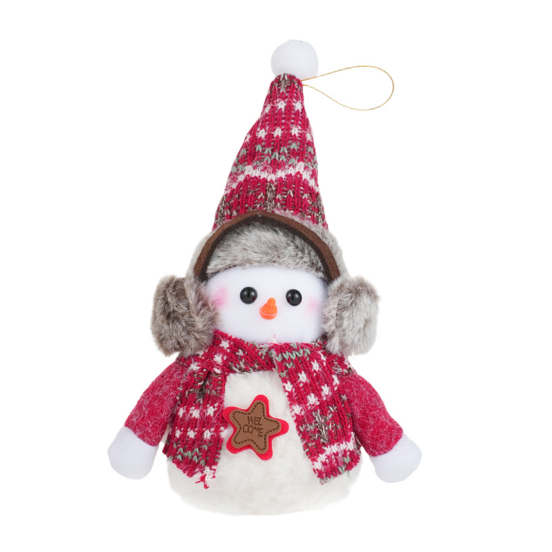 Nueva decoración de Navidad roja y blanca muñeca muñeca muñeca muñeca decoración tela espuma diseño de escritorio