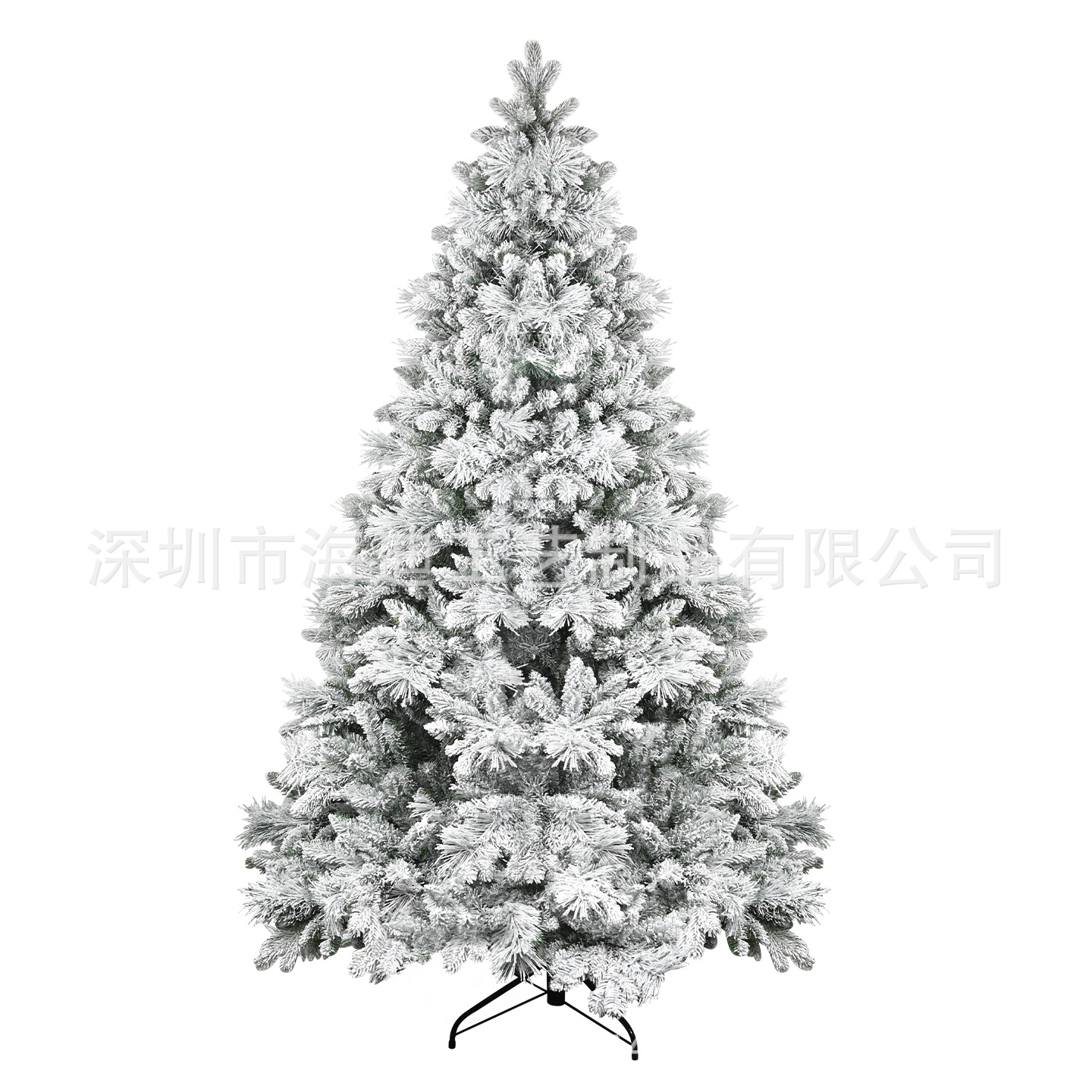 Árbol de Navidad de 2,1 metros de pino de PVC árbol de nieve blanco paisaje de nieve encriptado árbol flocado decoración de la atmósfera del centro comercial