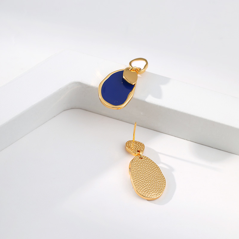 Retro Geometric Copper Plating Drop Earrings 1 Pair