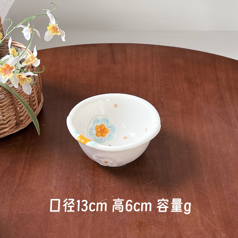春の花食器、小さな生野菜皿、食器、エンボス加工家庭用セット、高価値ボウルとプレートセット、ボウルセット|undefined