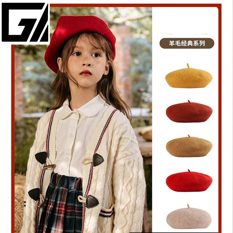 新款英伦羊毛贝雷帽小香风帽子秋冬女南瓜帽文艺复古画家帽子批发|undefined