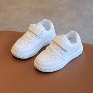 Children's White Shoes 2025 Spring & Fall Boys' Sports Shoes School Lightweight Girls' Casual Sneakers New Baby Shoes Single