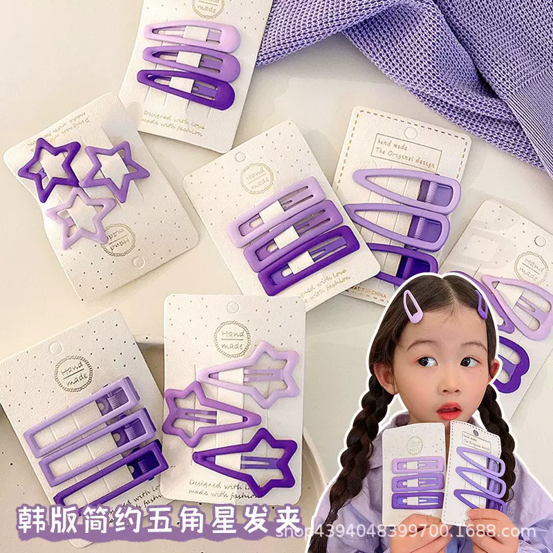 多巴胺星星小发夹女前额碎发夹刘海bb夹可爱日系发卡夹子边夹头饰