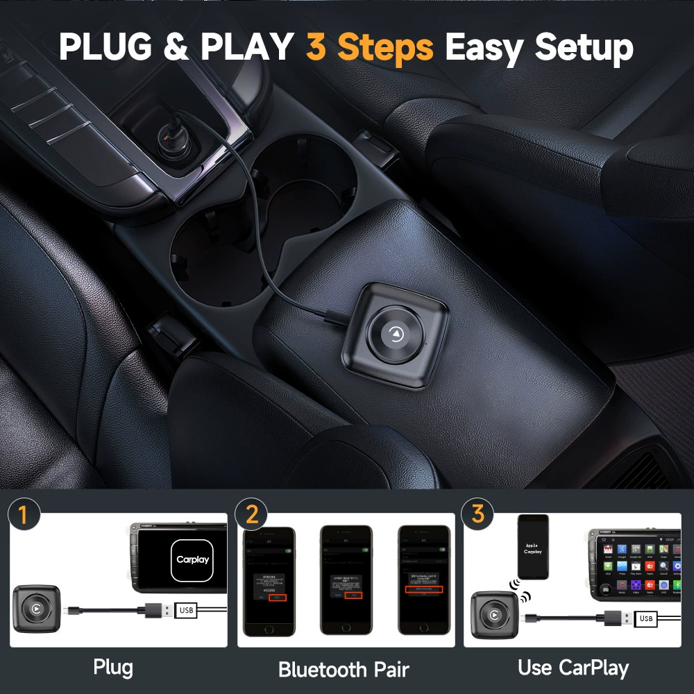Коробка CarPlay с 5G, Bluetooth, Wi‑Fi, проводное в беспроводное CarPlay, адаптер для автомобилей на Android