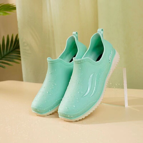 Cross-border adult fashion rain boots women's summer anti-slip wear-resistant comfortable thick bottom short tube water shoes kitchen work outdoor rubber shoes 