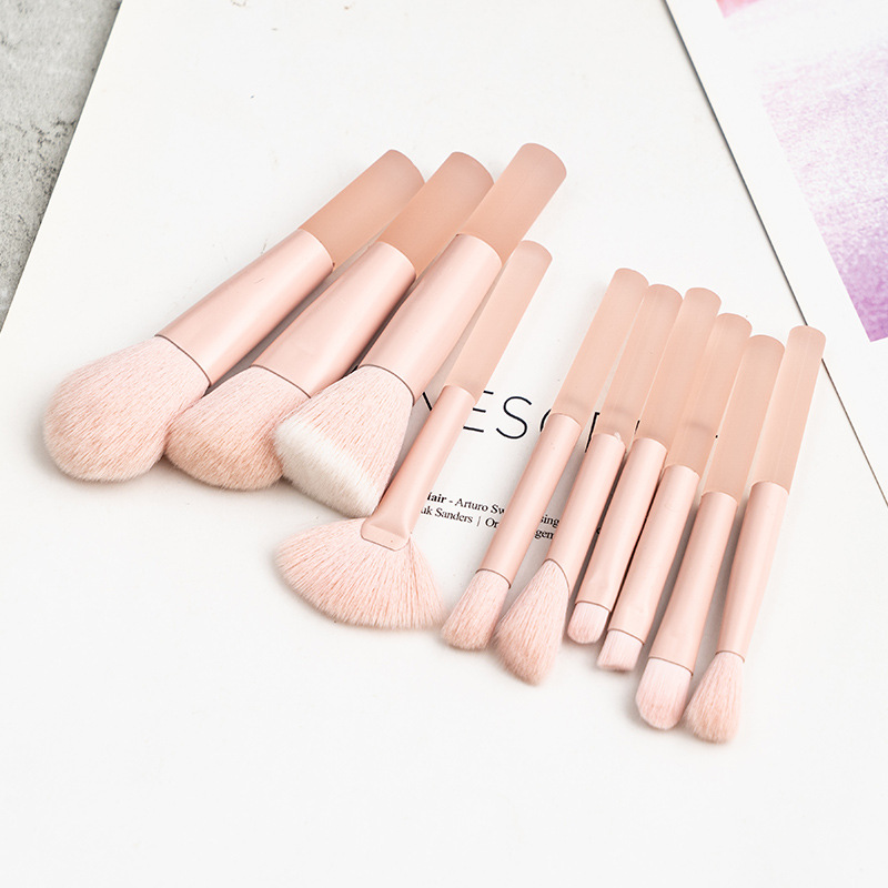 10 mini melocotón medio azúcar pinceles de maquillaje traje Cangzhou principiante rubor cepillo suelto cepillo portátil herramientas de belleza