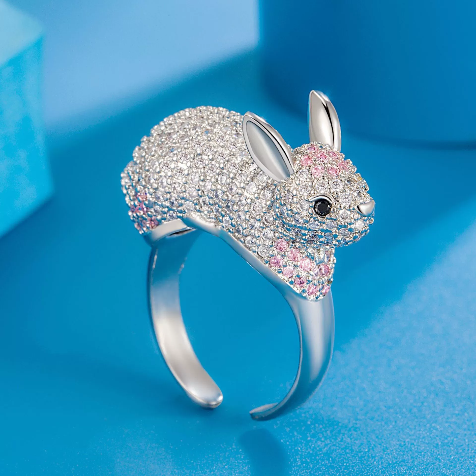Cute one size rabbit, ring, high-quality style