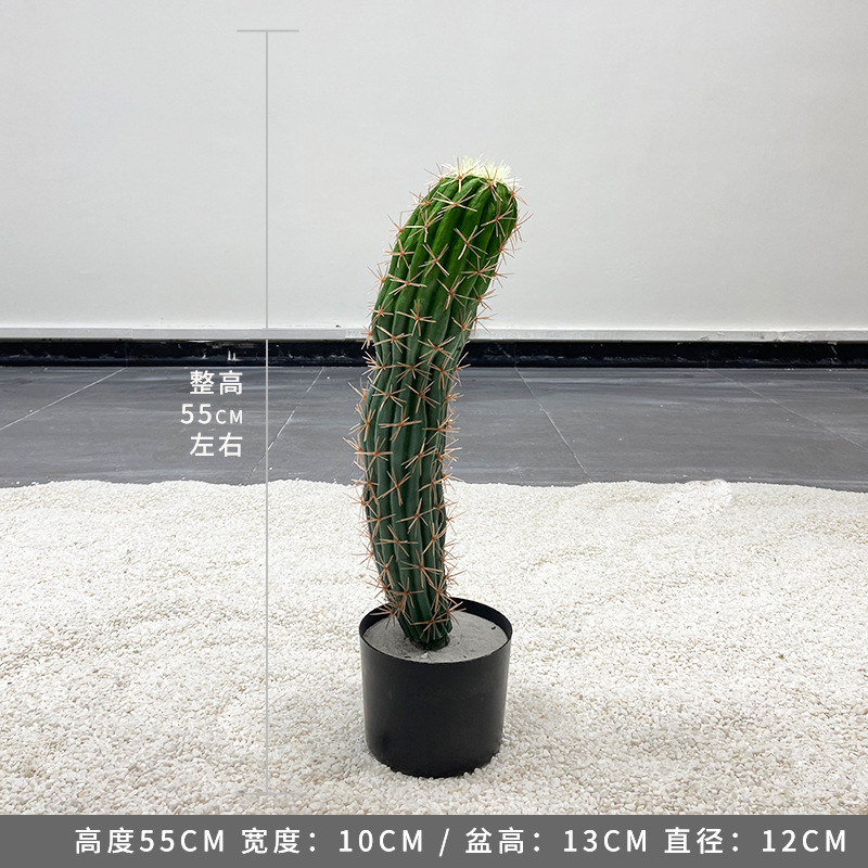 Simulación nórdica Planta verde Pilar de hadas Cactus grande piso interior sala de estar ropa tienda decoración de ventana