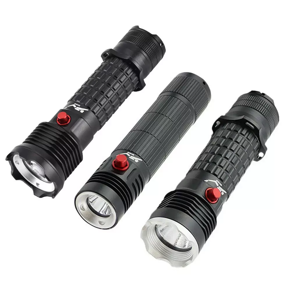 跨境新款P50/P70强光潜水手电筒 LED户外应急救援赶海照明潜水灯