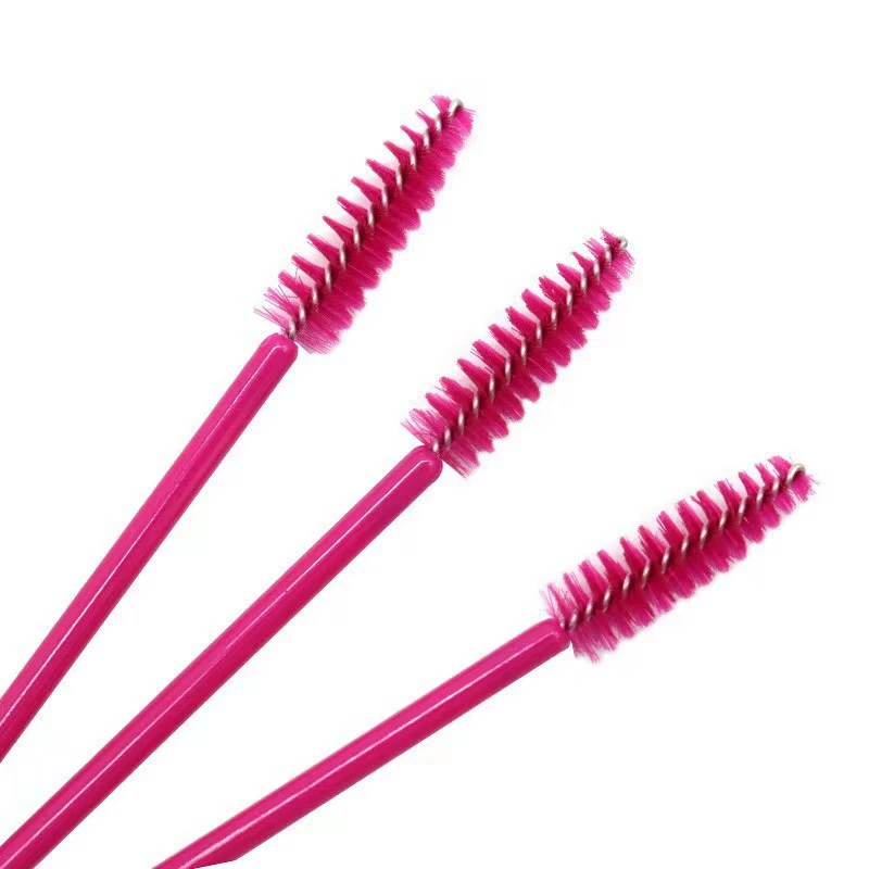 Disposable Eyelash Brushes, 50-Pack, Assorted Colors, Handheld Mascara Wands