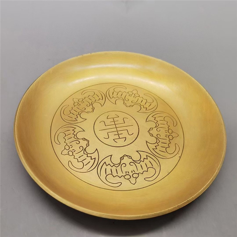 古玩雜項仿古銅器黃銅十二生肖筆洗擺件工藝禮品收藏批發